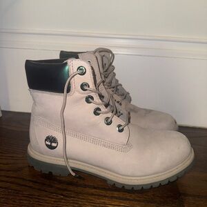 Timberland Gray Boots with Black Top